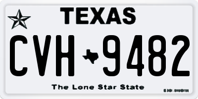 TX license plate CVH9482