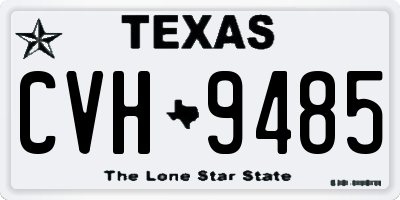 TX license plate CVH9485