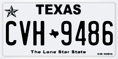 TX license plate CVH9486
