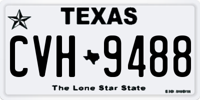 TX license plate CVH9488