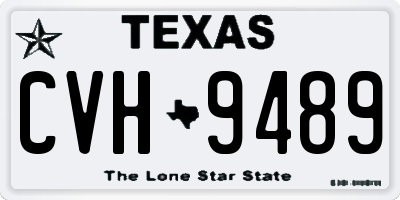 TX license plate CVH9489
