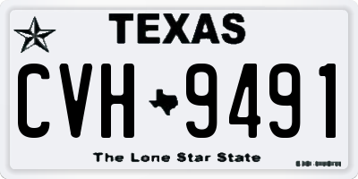 TX license plate CVH9491