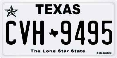 TX license plate CVH9495