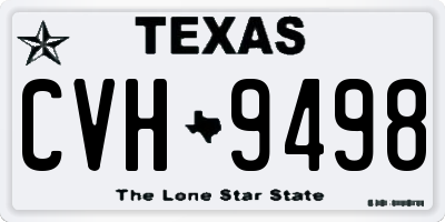 TX license plate CVH9498