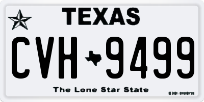 TX license plate CVH9499