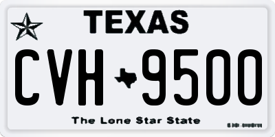 TX license plate CVH9500