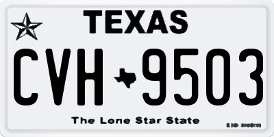 TX license plate CVH9503