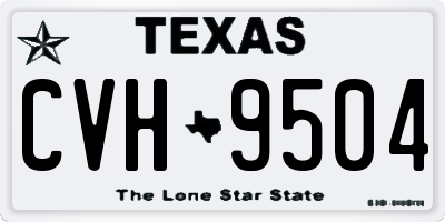TX license plate CVH9504