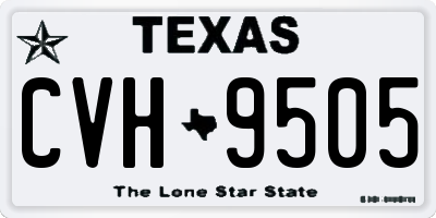 TX license plate CVH9505