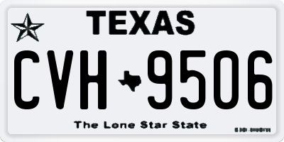 TX license plate CVH9506