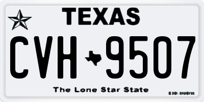 TX license plate CVH9507