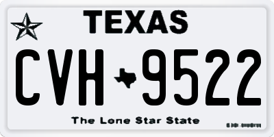 TX license plate CVH9522