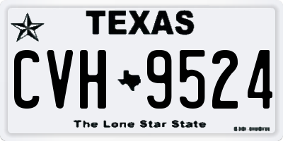 TX license plate CVH9524