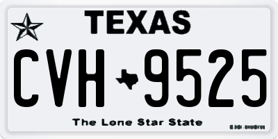 TX license plate CVH9525