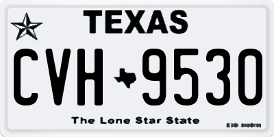 TX license plate CVH9530