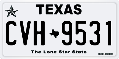 TX license plate CVH9531