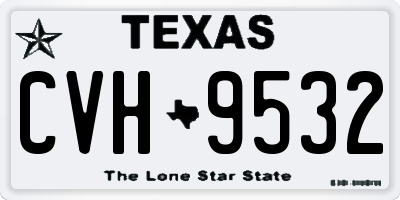 TX license plate CVH9532
