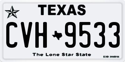 TX license plate CVH9533