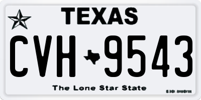 TX license plate CVH9543