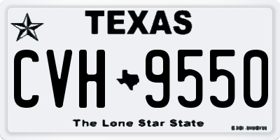 TX license plate CVH9550