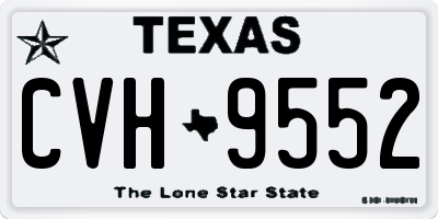 TX license plate CVH9552