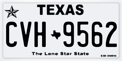TX license plate CVH9562