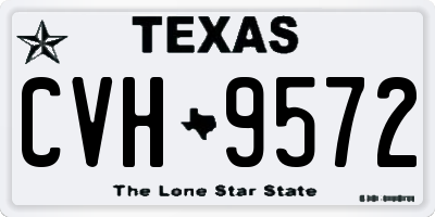 TX license plate CVH9572