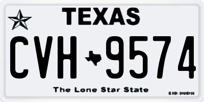 TX license plate CVH9574