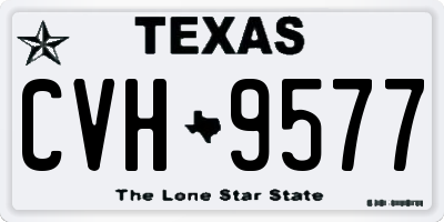 TX license plate CVH9577