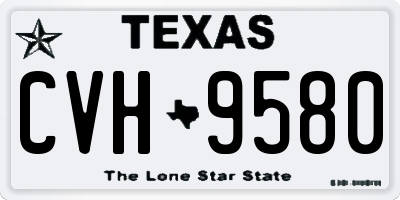TX license plate CVH9580