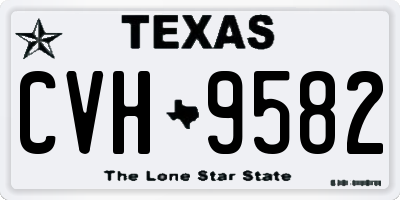 TX license plate CVH9582