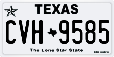 TX license plate CVH9585