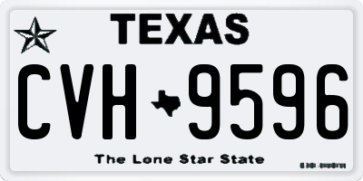 TX license plate CVH9596