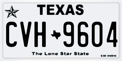 TX license plate CVH9604
