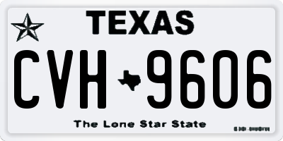 TX license plate CVH9606
