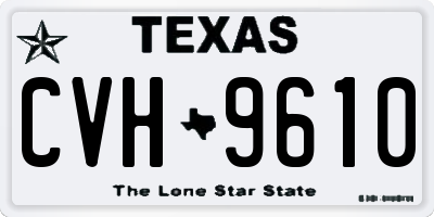 TX license plate CVH9610