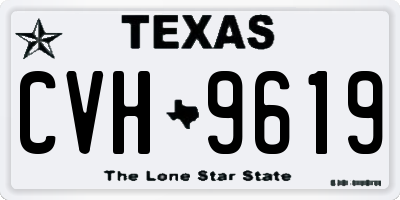 TX license plate CVH9619