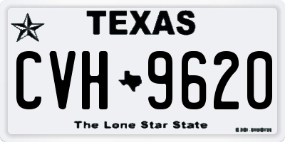 TX license plate CVH9620