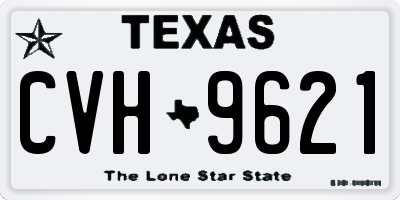 TX license plate CVH9621