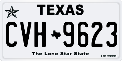 TX license plate CVH9623