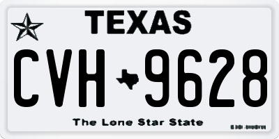 TX license plate CVH9628