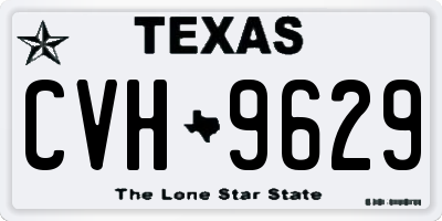 TX license plate CVH9629