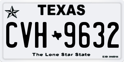 TX license plate CVH9632