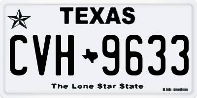TX license plate CVH9633