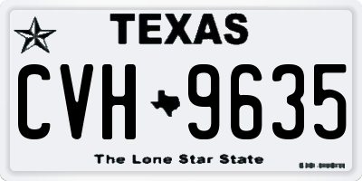 TX license plate CVH9635