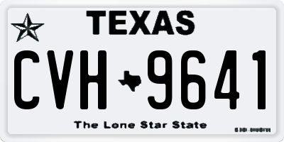 TX license plate CVH9641