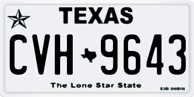 TX license plate CVH9643