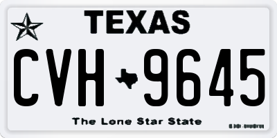 TX license plate CVH9645