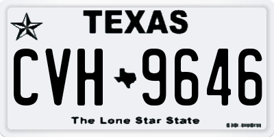 TX license plate CVH9646
