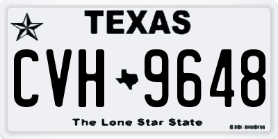 TX license plate CVH9648